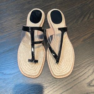 Frances Valentine Hannah patent espadrilles. NIB. Black. Size 10.